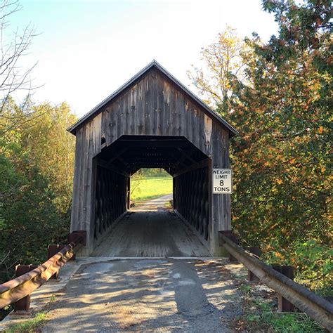 Halpin Covered Bridge In Middlebury Vermont Spanning Muddy Branch Of