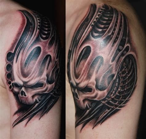 44 Coolest Biomechanical Tattoo Designs With Meaning