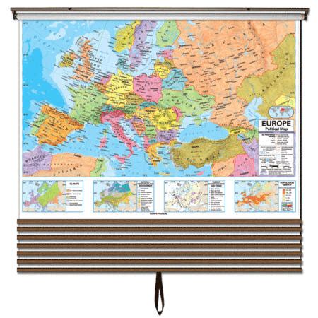 Classroom Wall Map Sets On Rollers Free Shipping