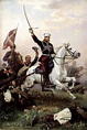 General Mikhail Dimitrievich Skobelev on horseback during the Russo ...