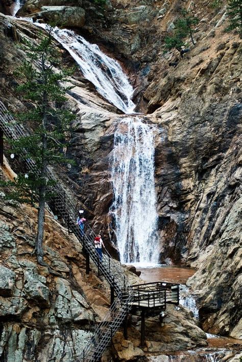 Seven Falls In Colorado Springs Stock Image Image Of Rock Travel