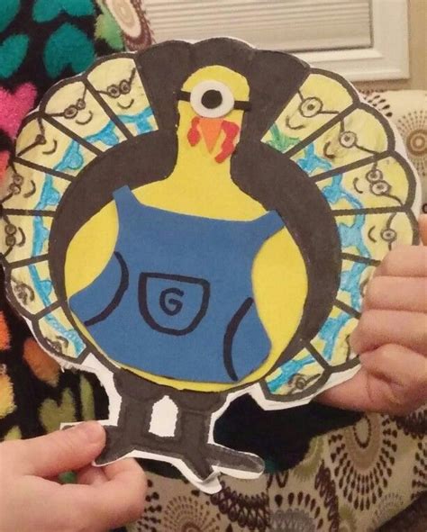 Tom The Turkey Disguised As A Minion Turkey Disguise Project Turkey