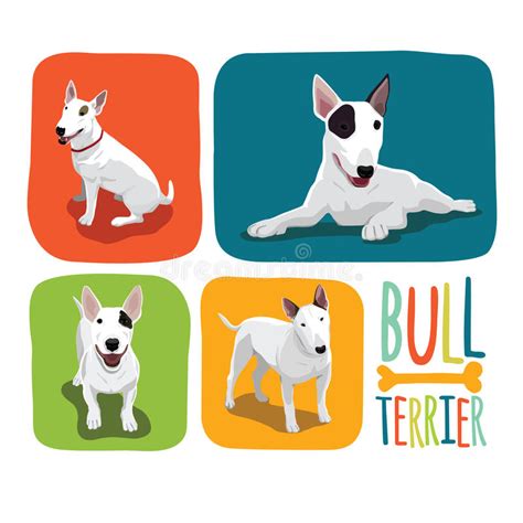 Bull Terrier Stock Vector Illustration Of Blue Graphic 25843259