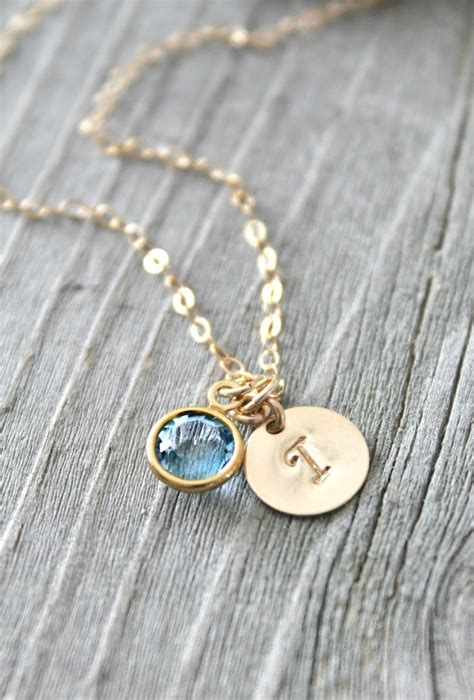 Personalized K Gold Filled Necklace With Custom Stamped Etsy