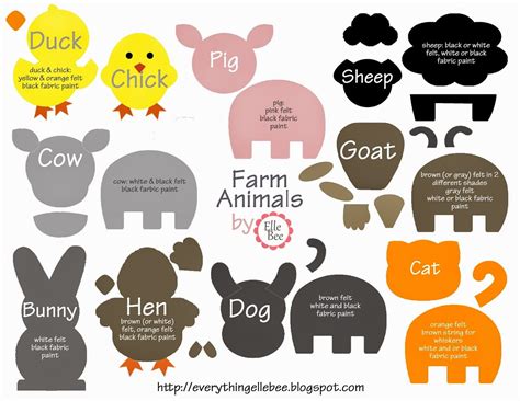 Farm Animals Cut Outs Free Printable Farm Animal