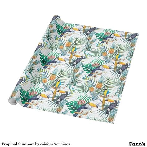 Tropical Summer Wrapping Paper Custom Wrapping Paper