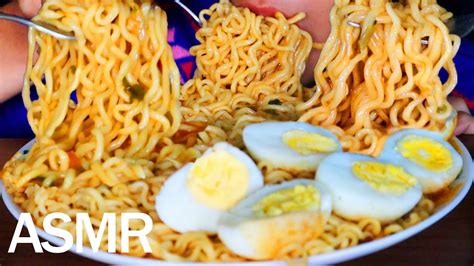 💝asmr Jin Ramen Noodles With Boiled Egg Fry No Talking Big Bites