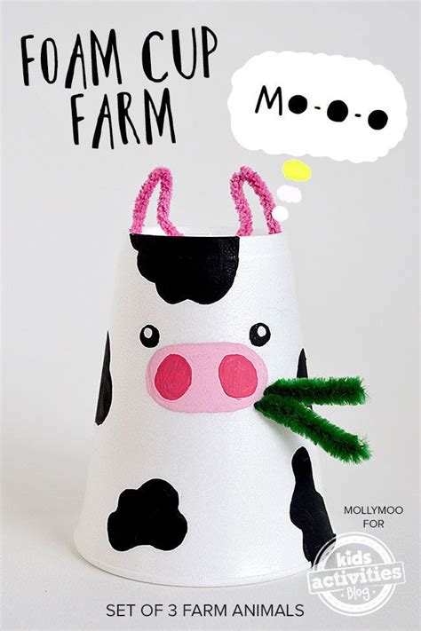 Cutest Farm Crafts Cow Chick Piggy Made From Cups Artofit