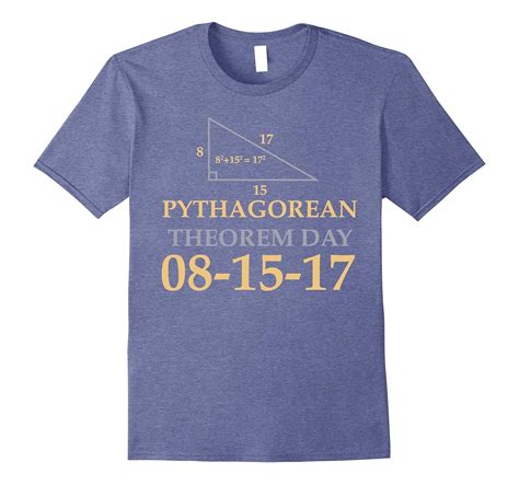 Pythagoras Pythagorean Theorem Day August 15 2017 T Shirt Tpt