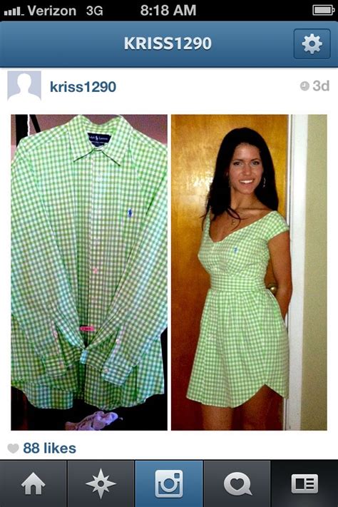 Womens Dress Out Of A Mens Polo Button Up Made By Me Follow My