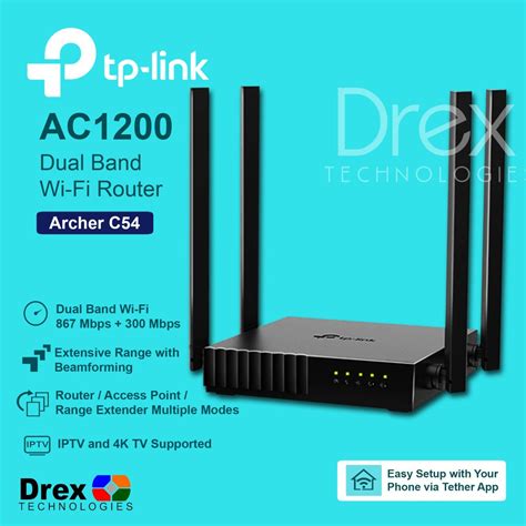 Tp Link Archer C54 Ac1200 Dual Band Wi Fi Router 3 Modes In 1 For Fast