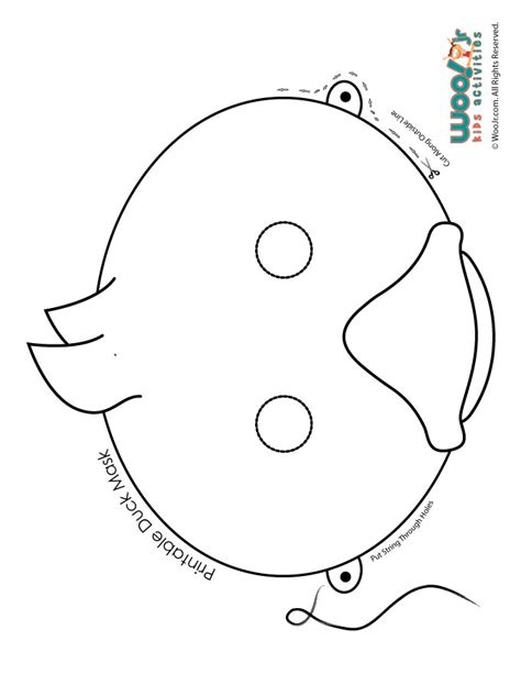 Bunny template printable rome fontanacountryinn com. Easter Duckling Coloring Page Mask Printable - Woo! Jr ...