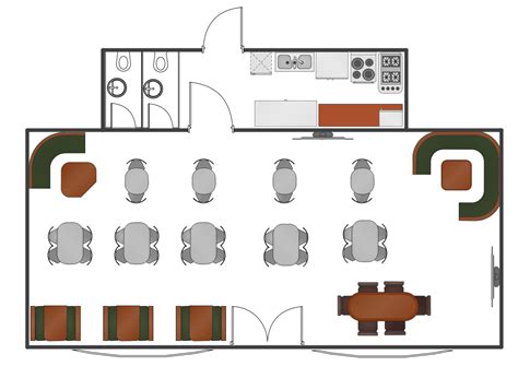 Explain how the idea was conceived, the location at which the coffee shop will be located, and introduce the owner(s). Café floor plan example | Diseño de tienda, Disenos de ...