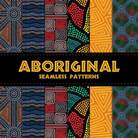 Aboriginal Seamless Patterns Native Australian Digital Paper Etsy