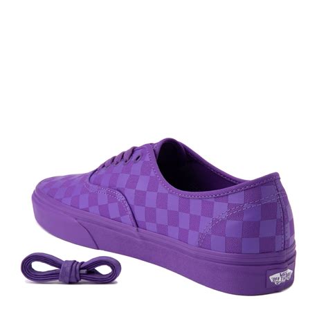 Vans Authentic Tonal Checkerboard Skate Shoe Electric Purple Journeys