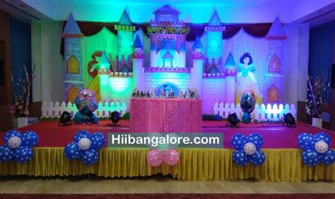 Disney Princess Castle Theme Birthday Party Balloon Decoration Bangalore Catering Services