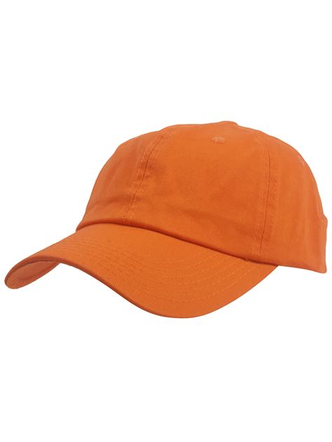 Top Headwear Low Profile Adjustable Baseball Cap Orange