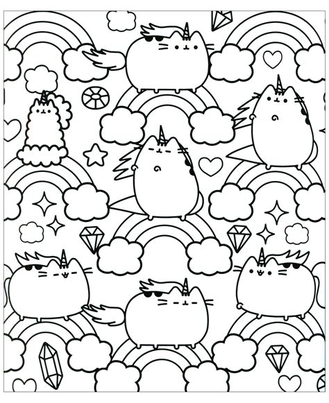 Pusheen Coloring Pages For Adults