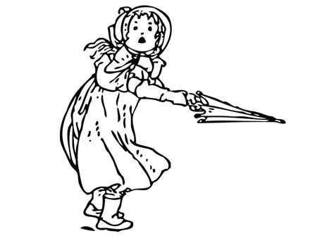 coloring page girl  umbrella  printable coloring pages img