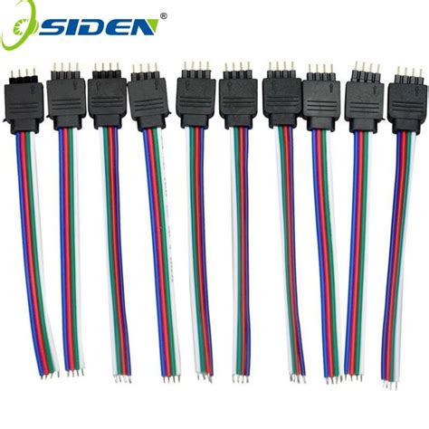 Osiden 4pin Rgb Led Connector Wire Male Female Connector Cable For 35285050 Rgb Led Strip 4pin