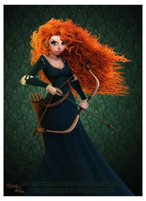 Brave Merida Print By ~renecordova On Deviantart Disney Fan Art Disney