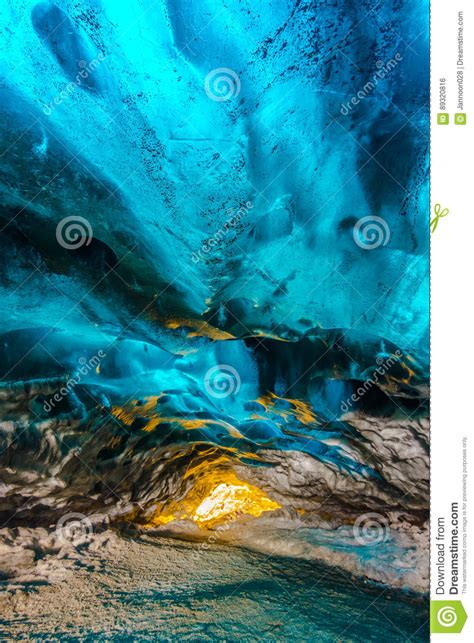 Inside Ice Cave In Vatnajokull Iceland Stock Photo Image Of Frost