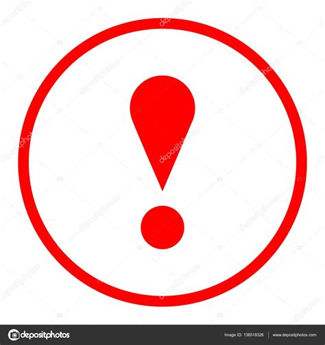 Red Circle Exclamation Mark Icon Warning Sign Attention