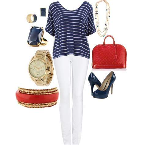Red White And Blue Fashion Complete Outfits Spring Summer Fashion