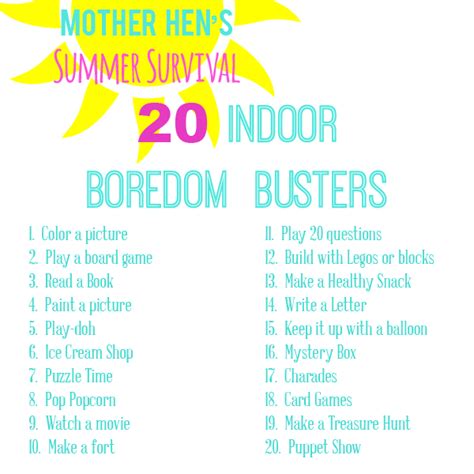 40 Indoor And Outdoor Summer Boredom Busters The Crafting Chicks