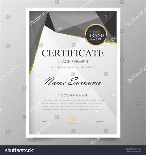 Certificate Premium Template Awards Diploma Background стоковая