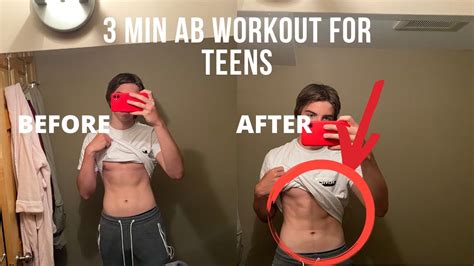 How To Get A Six Pack As A Teen 3 Min Ab Workout Youtube
