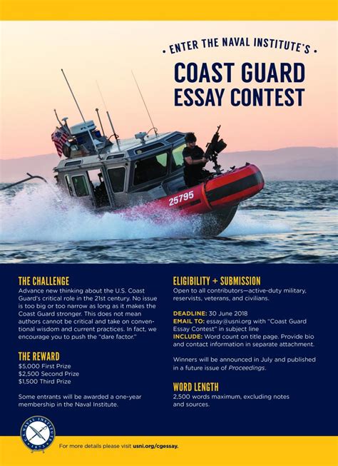 Coast Guard Essay Contest Us Naval Institute