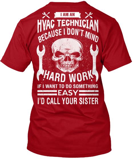 hvac funny shirt i am an technician because don t hanes tagless tee t shirt ebay