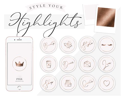 Instagram story highlight icons beauty, makeup, rose gold, blogger, lashes, hair extensions, lips, lipstick, lifestyle, beauty bar, 001. Instagram Highlight Icons - Pink and Rose Gold Glitter ⋆ ...