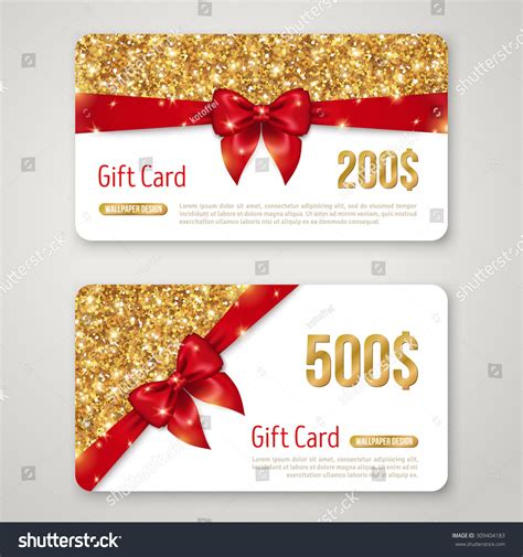 Find a beautifully crafted gift certificate template for the right occasion. Gift Card Design Gold Glitter Texture Stock Vector ...