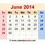 June 2014  Calendar Templates For Word Excel And PDF