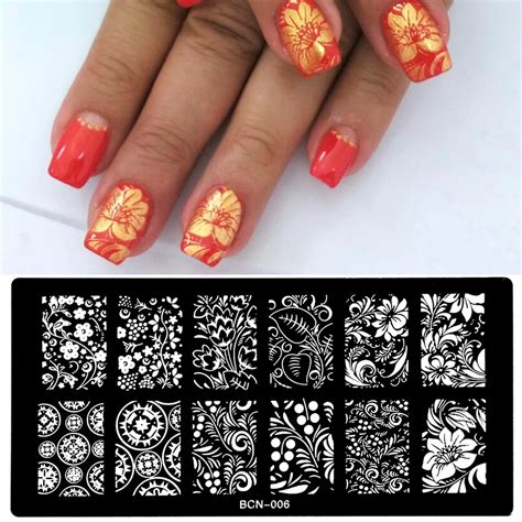 1pcs Beauty Flowers Leaves Pattern Nail Stamping Plates Image Stamping