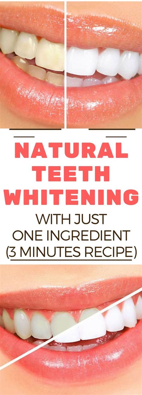 Natural Teeth Whitening With Just One Ingredient 3 Minutes Recipe