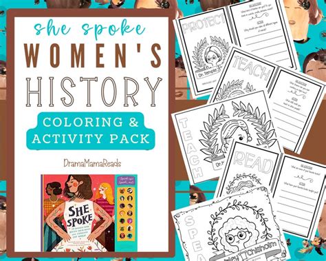 Printable Womens History Month Worksheets Homeschool Etsy