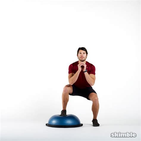 Bosu Squat Hopovers Exercise How To Workout Trainer By