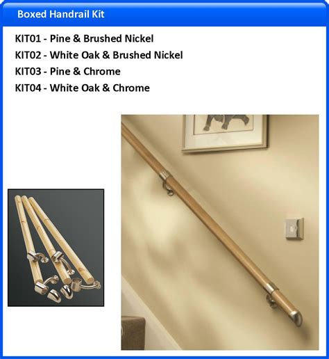 Fusion Boxed Handrail Kit White Oak With Chrome Connectors Kit04