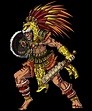 Aztec Jaguar Warrior Indian Native Mexican Art Print by Nikolay Todorov ...