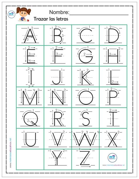 Abc Trazo 24 Trazos De Letras Hojas De Trabajo Del Alfabeto Actividades