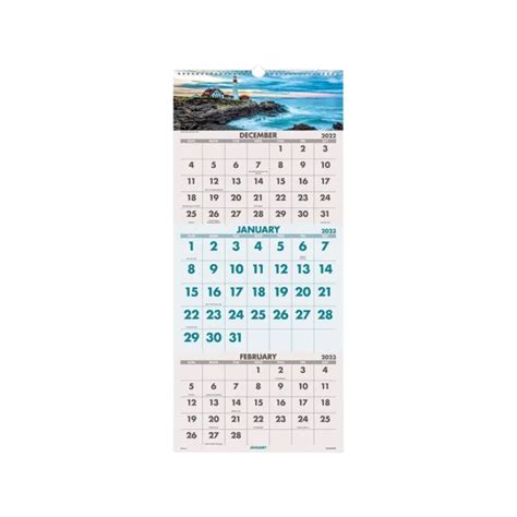 2023 At A Glance Scenic 12 X 27 Three Month Wall Calendar Dmw503