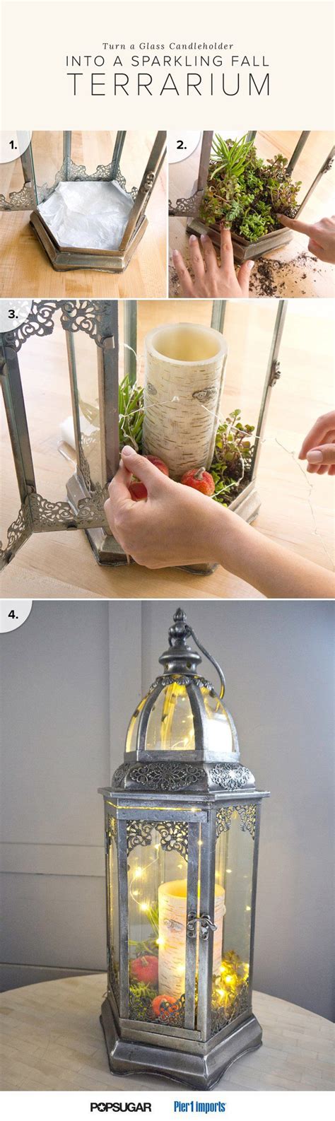 Pin For Later Turn A Glass Candle Holder Into A Sparkling Fall