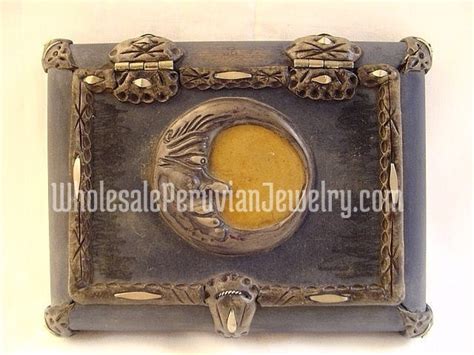 Medium Crescent Moon Wood Jewelry Box Handmade In Peru Etsy