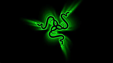 Black Green Razer Logo In Black Background Hd Razer Wallpapers Hd