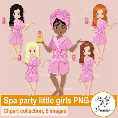 Spa Party Clip Art Little Girls Clipart Cute Characters