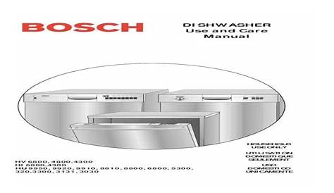 Bosch Dishwasher Manual - [PDF Document]