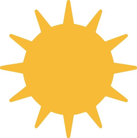 Premium Vector Sun Icon With Rays Yellow